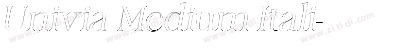 Univia Medium Itali字体转换